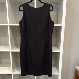 Talbots black Irish linen sleeveless dress